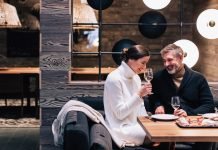 Couple having dinner