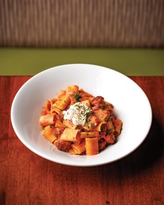 Spicy vodka rigatoni