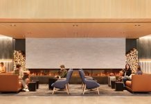 3 Great Spots to Lounge at Denver International Airport United Club Fireplace
