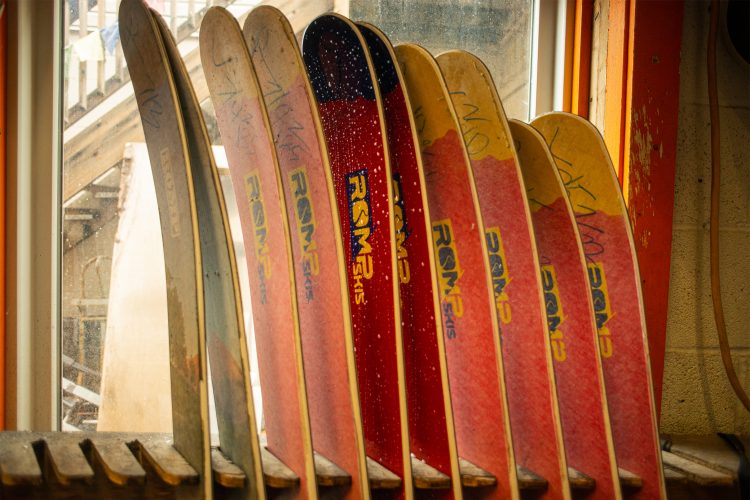 Romp Skis in factory