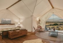 Ulum Moab luxury camping tent interior