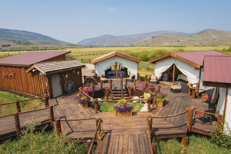 C Lazy U Ranch tents exterior