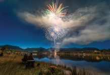 Fireworks over Estes Park