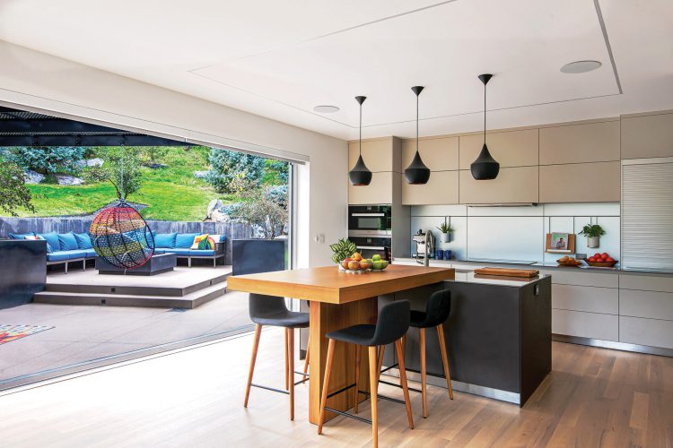 Kitchen and outdoor area