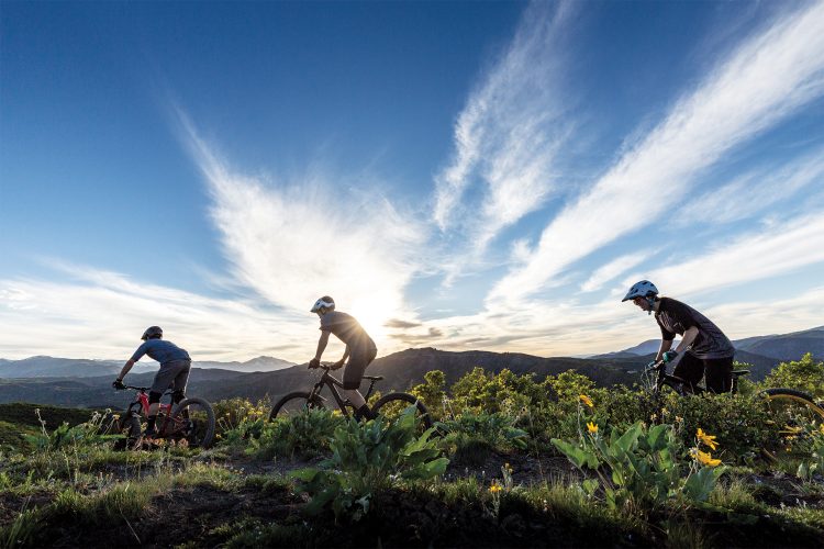 Group mountain biking