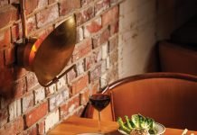 Salmon Rillettes, Mushroom Brochettes, Tuna Carpaccio, Corsica Martini, Cannelloni au Brocciu, Summer Caesar, Beef Brochettes, and red wine.