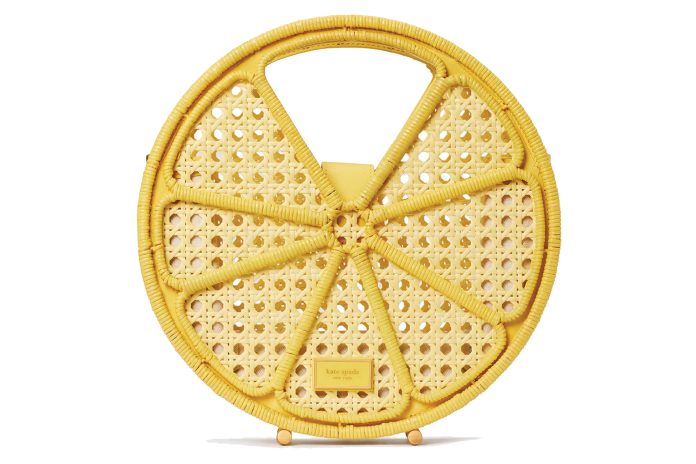 Lemon Drop Rattan Top-Handle Bag by Kate Spade New York