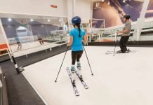 Skier on Snöbahn slope