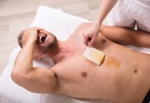 Man getting waxed