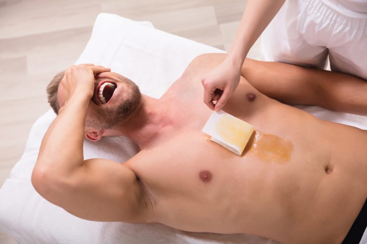 Man getting waxed