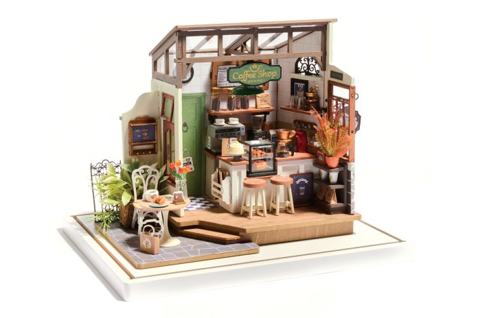 Mindcraft Makerspace’s Rolife Coffee Shop Miniature Dollhouse Kit