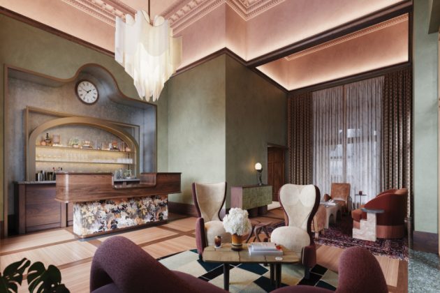 The Crawford Hotel lobby