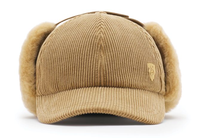 Burberry’s Shearling Trim Corduroy Trapper Cap