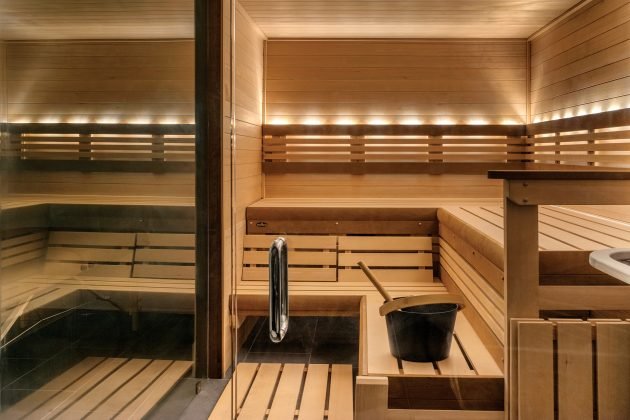 Sauna designed by Amy Tomlan.