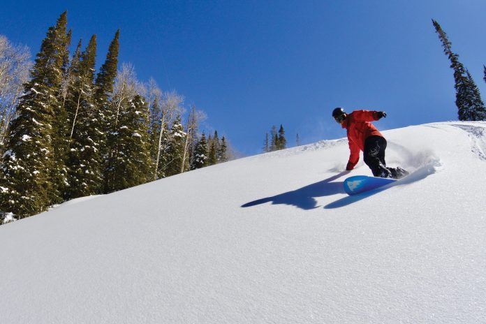 Snowboarding at Powderhorn Mountain