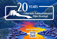 Colorado Environmental Film Festival (CEFF) Festival poster featuring bold text for the 2026 Colorado Environmental Film Festival with nature‑inspired graphics and imagery symbolizing environmental themes and cinematic storytelling.