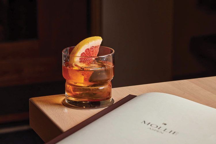 Cocktail from the Mollie Aspen Bar.
