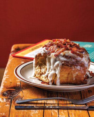 The Atomic Cowboy Cinnamon Roll.