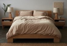 A bedroom styled with Sistain's products.