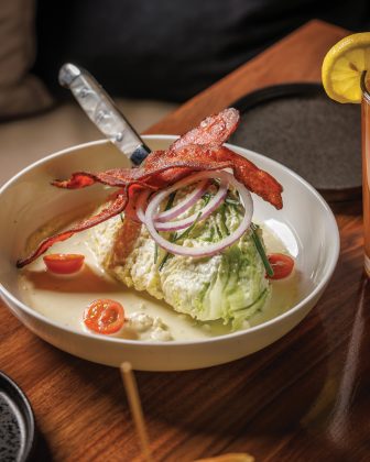 The iceberg wedge salad at Elways.