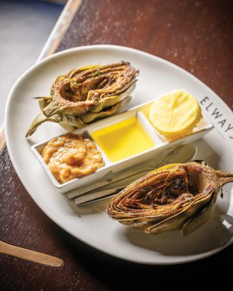 The grilled artichoke at Elways.