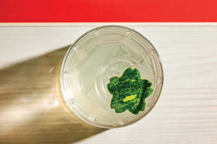 Close up of the Sweet-Talking Mullet cocktail from Makfam.