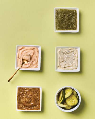 The four sauces and pickle recipe from Blackbelly.