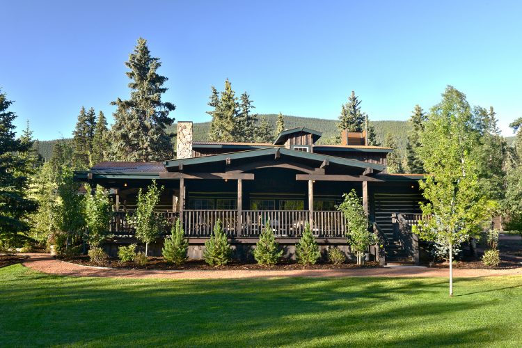 The Broadmoor's Fly Fishing Camp lodge exterior. 