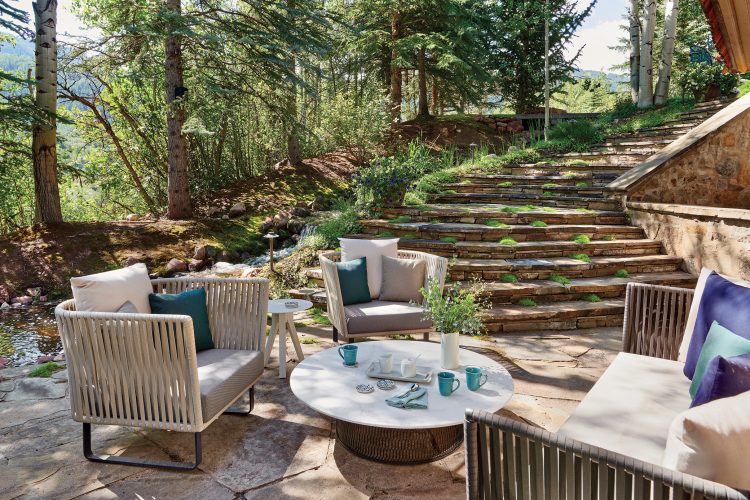 Patio of home in Aspen.
