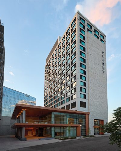 Exterior of the Kimpton Claret Hotel.