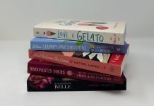 Pile of books listed below.