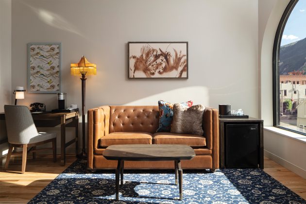 Sitting area in the Hotel Maxwell Anderson.