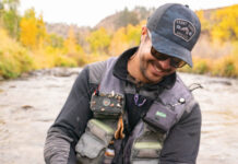 John Brown shows off his catch.
