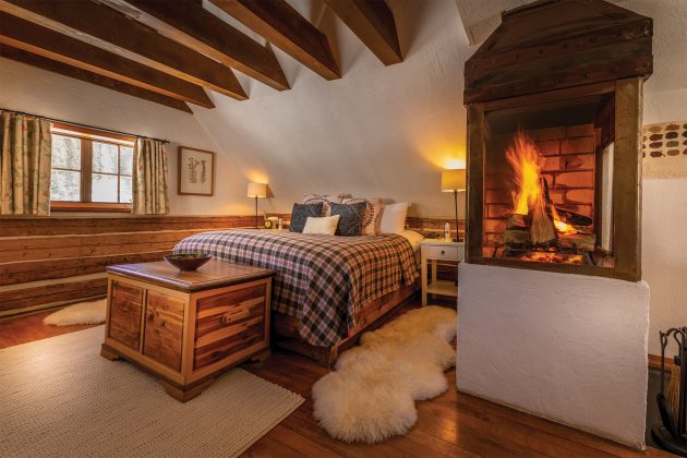 Interior of a room at Dunton Hot Springs.