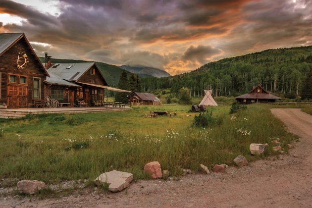 The grounds at Dunton Hot Springs.