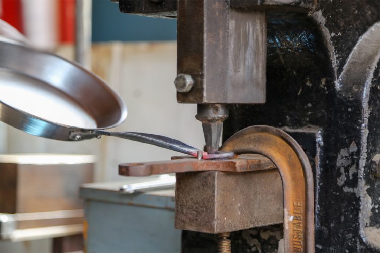 Skillet being forged
