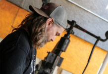 David Bradley forging a skillet.
