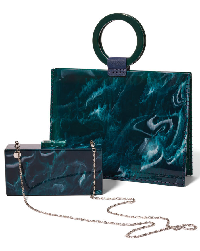 SeaLily Valet Bag and Rectangular Clutch.