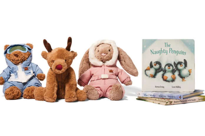 Stuffed animals and books from Poppy & Pine Flower Company.