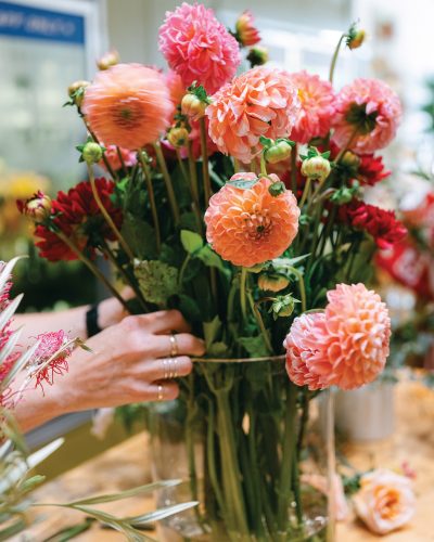 A floral arrangement at Beet & Yarrow.