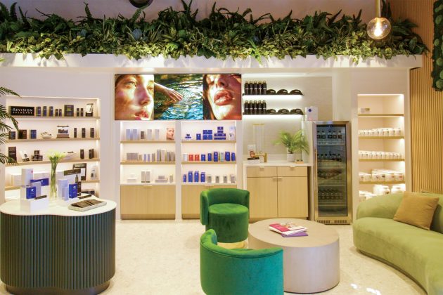 The lobby at Eden Health Club.