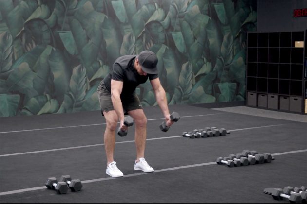 A man works out at at Eden Health Club.