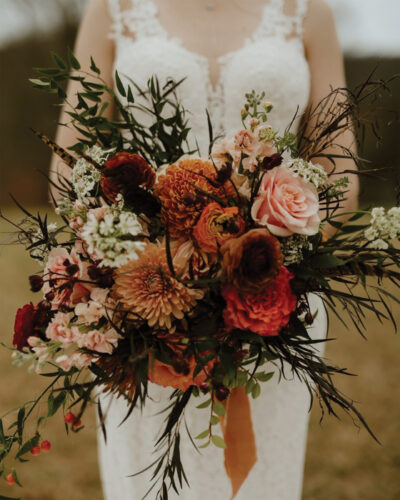 Wedding bouquet to be preserved by Refinery Floral.