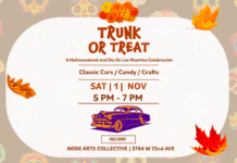Trunk or Treat Halloweekend and Día de Muertos celebration.