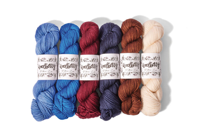Assortment of yarn from Woolberry Fiber Co.