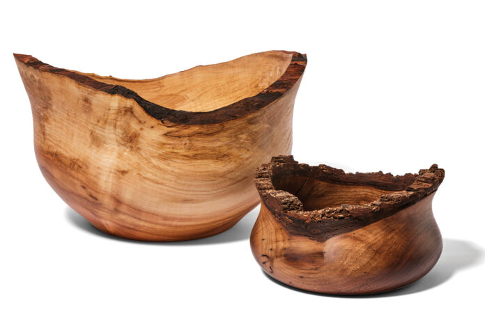 Wooden bowls from Ruelle Woodworks.