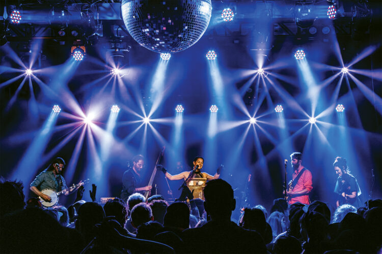 A performance on stage at the Ivy Ballroom.