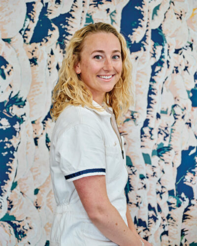 Portrait of ski artist Berkeley Hoerr.