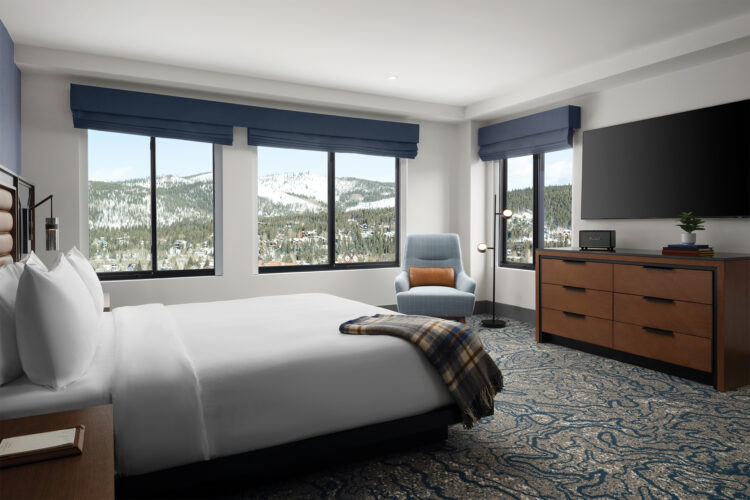 A guest room at the Hotel Alpenrock.