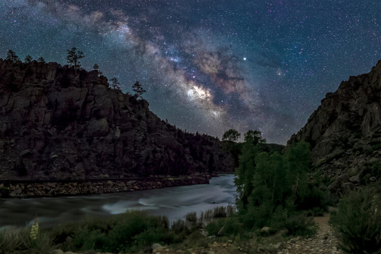Stars at night at Browns Canyon National Monument.